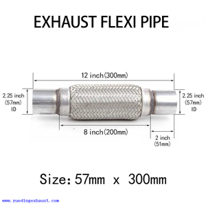 2,25 дюйма x 12 дюймов Выхлопная труба Flexi Pipe Flex Joint Ремонт гибкой трубки